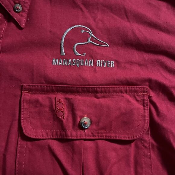 Bob Allen Shooting Shirt Mens Lg Red Tan Outdoor Hunting Button Up Manasquan - Picture 3 of 7
